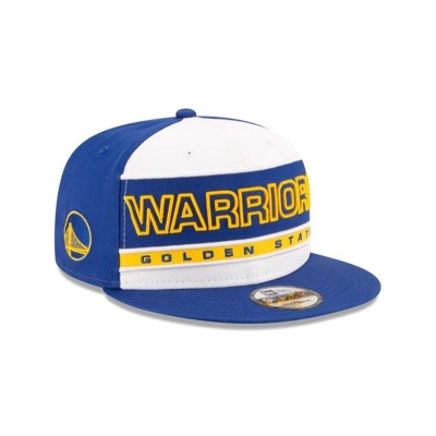 Blue Golden State Warriors Hat - New Era NBA Stripe 9FIFTY Snapback Caps USA0782319